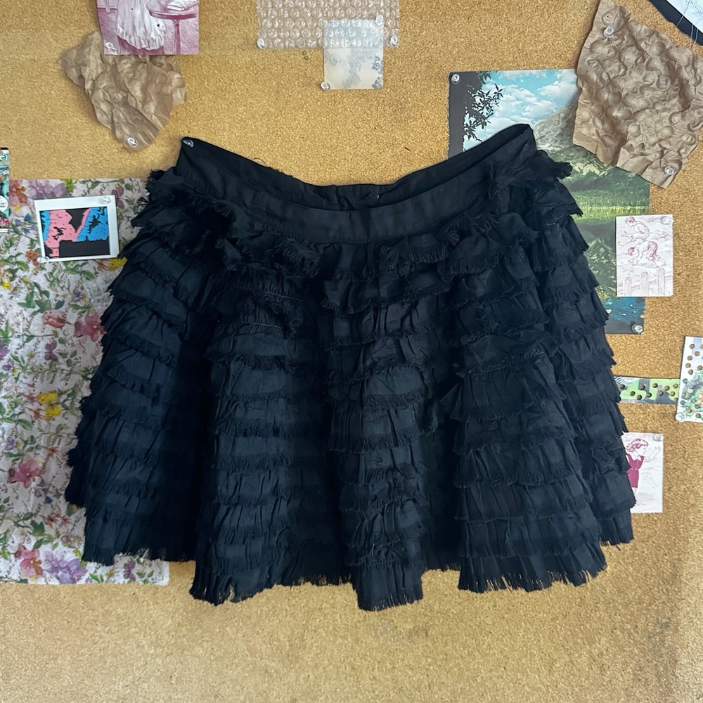 Diesel Black Ruffled Skirt